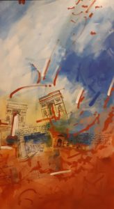 Technique mixte sur toile, 180 x 90 cm, 2018 )